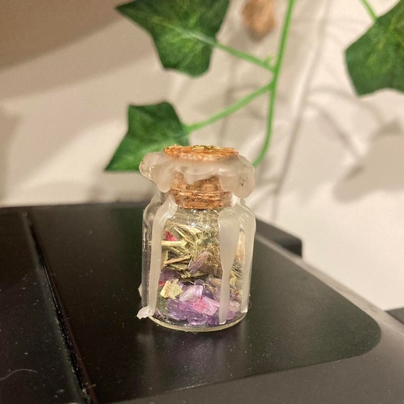 Hot Topic Other - handmade mini protection spell jar